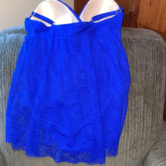 Royal blue one piece bathing suit - Picture 3 of 4